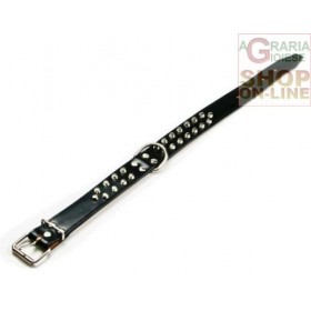 COLLARE PER CANI IN CUOIO CON BORCHIE CM. 4X70
