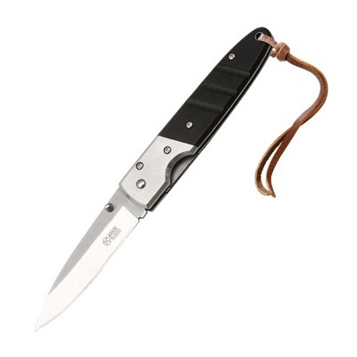 COLTELLO CHIUDIBILE MANICO LEGNO CON LACCETTO