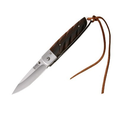 COLTELLO CHIUDIBILE MANICO LEGNO SCURO KBL 29683