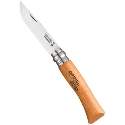 COLTELLO OPINEL LAMA IN ACCIAIO AL CARBONIO MANICO IN FAGGIO N.