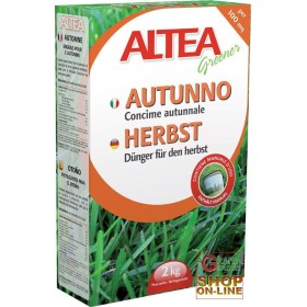 ALTEA AUTUNNO CONCIME GRANULARE PER APPLICAZIONI AUTUNNALI SU TAPPETI ERBOSI KG. 2 ALTEA AUTUNNO CONCIME GRANULARE PER APPLICAZIONI AUTUNNALI SU