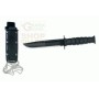 CROSSNAR COLTELLO LAMA FISSA CON FOFERO IN ABS COLORE NERO CM.