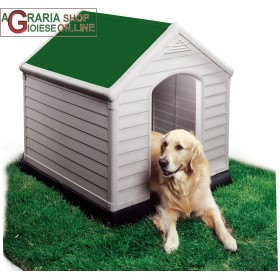 CUCCIA PER CANI DOG HOUSE KETER TETTO COLOR VERDE CM 95x99x99h