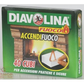 bricheta cu lumina focului DIAVOLINA 40 CUBURI ART.15300