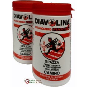 DIAVOLINA SPAZZACAMINO PULBERE DE CĂRBUNE DIN LEMN CURAT