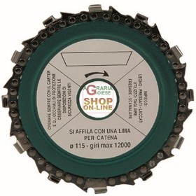 DISC COROANA PENTRU LEMN CU DRUJBA CATENA DRUJBA MM. 115