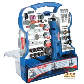 DRILLMAX MINITRAPANO SMERIGLIATRICE SET DA 158 PZ. WATT 130 DRILLMAX MINITRAPANO SMERIGLIATRICE SET DA 158 PZ. WATT 130