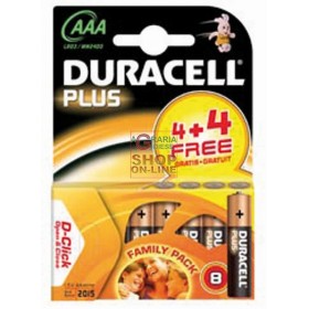 DURACELL BATERII MINISTYLUS PLUS DURALOCK PZ. 4+4 MN 2400 PLUS