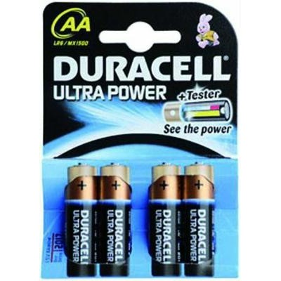 DURACELL BATERII ALK ULTRA-POWER. 4 BUCĂȚI STILO AA 1500