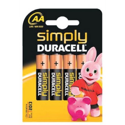 DURACELL SIMPLY BATTERIE STILO BL PZ. 4