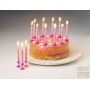 FACKELMANN CANDELINE COMPLEANNO C SUPPORTI IN COLORE ROSA O