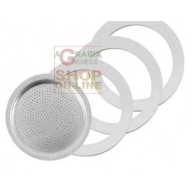 FACKELMANN FILTRO IN ALLUMINIO DA 3 TAZZE + 3 GUARNIZIONI ART.