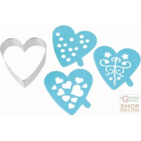 FACKELMANN FORMINA TAGLIABISCOTTI A F heartORMA WITH 3 stencils