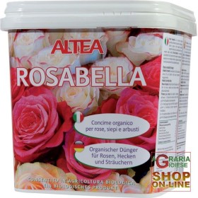 ALTEA ROSABELLA CUCIMȘI ORGANICO GRANULAR PENTRU TRANDAFIRI ȘI ARBUȘTI DE GARD VIU kg. 3,5 ALTEA ROSABELLA CUCIMȘI ORGANICO GRANULAR PENTRU TRANDAFIRI ȘI