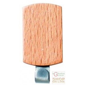 FACKELMANN GANCI ADESIVI QUADRATI IN LEGNO AD 1 POSTO PZ. 3