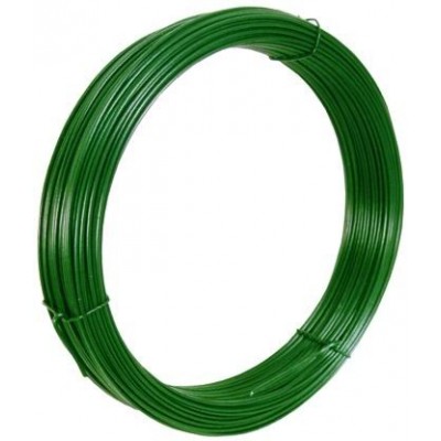 FILO DI FERRO PLASTIFICATO VERDE PER TENSIONE MT. 100 MM. 1,8