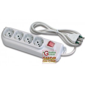 FME ART. 40.310 MULTI-SOCKET 4 LOCURI DOUĂ-PASS CU SCHUKO ȘI