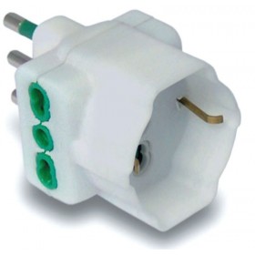 DOPPIA PRESA ADATTATORE TRIPLO 16A 2 PRESE CON SCHUKO FANTON