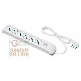 FME ART.410200 MULTI-SOCKET FIDO 6P BIPASSO CU SCHOKO ȘI SWITCH