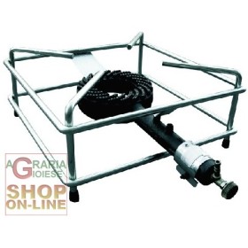 ARAGAZ CU ARZĂTOR CU GAZ CADRU DIN OȚEL GALVANIZAT CM. 40 X 40