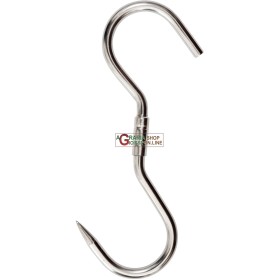 GANCIO PER MACELLAI INOX GIREVOLI MM. 240x10 GANCIO PER MACELLAI INOX GIREVOLI MM. 240x10