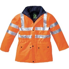 GIACCONE ALTA VISIBILITA IN POLIESTERE/POLIURETANO ABETONE