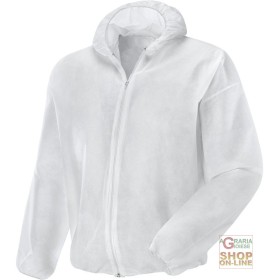 GIUBBINO IN PLP GR 40 CHIUSURA CON ZIP COLORE BIANCO TG M L XL