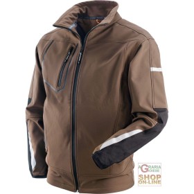 GIUBBINO IN POLIESTERE ELASTANE COLORE MARRONE NERO TG S XXL