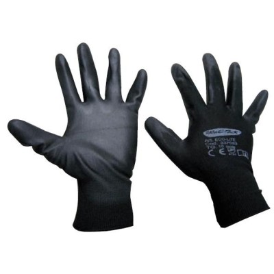 GUANTI NYLON POLIURETANO ECO-LITE NERO TG. 8 al 10