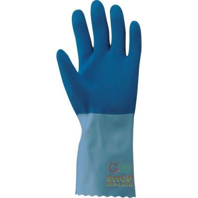 MĂNUȘĂ INDUSTRIALĂ DIN LATEX CM 31 COLOR BLUE TG 8 9 10