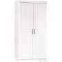 ARMADIO 2 USI CUANI RIPI IN PIN MASSELLO BIANCO cm. 95x55x190H