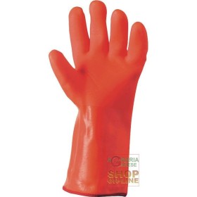 GUANTO POLAR IN PVC COLORE ARANCIONE  TG  9 5 GUANTO POLAR IN PVC COLORE ARANCIONE TG 9 5
