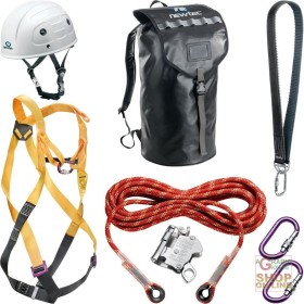 KIT ANTICADUTA PIANI INCLINATI 1  COMPLETO DI ZAINO KIT ANTICADUTA PIANI INCLINATI 1 COMPLETO DI ZAINO