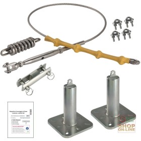 KIT DE SALVARE AUTO-RIDICARE CU 2 POLI INALTIME 350 MM CAVO ASAMBLATE DE-A LUNGUL AMORTIZORULUI DE 15 MT KIT DE SALVARE AUTO-RIDICARE CU 2 POLI INALTIME 350 MM CAVO