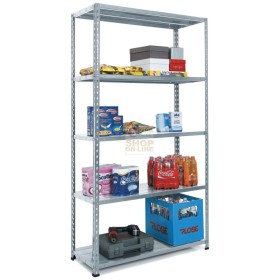 KIT SCAFFALI A 5 RIPIANI (40X80) CON ASTE INTERE KIT SCAFFALI A 5 RIPIANI (40X80) CON ASTE INTERE
