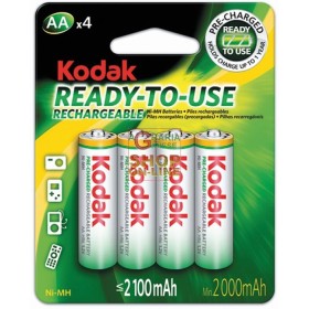 KODAK PRE-CARICATE STILO  NI-MH MAH 2100 CONF. 4 PEZZI KODAK PRE-CARICATE STILO NI-MH MAH 2100 CONF. 4 PEZZI