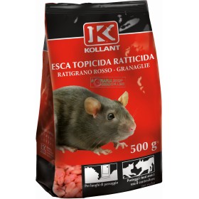 KOLLANT ESCA VELENO TOPICIDA RATTICIDA GRANULARE ROSSO GR. 500 KOLLANT ESCA VELENO TOPICIDA RATTICIDA GRANULARE ROSSO GR. 500