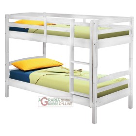 LETTO A CASTELLO CON TRASFORMAZIONE IN 2 LETTI SINGOLI Cm. 200x102x148h BIANCO LETTO A CASTELLO CON TRASFORMAZIONE IN 2 LETTI SINGOLI Cm.