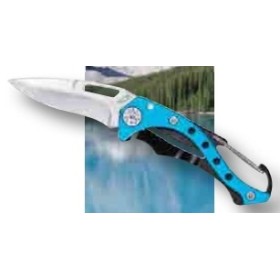 AUSONIA coltello con moschettone mancico in allumino cm. 12 AUSONIA coltello con moschettone mancico in allumino cm. 12