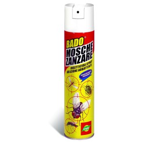 LINFA BADO MOSCHE E ZANZARE INSETTICIDA A SPRAY PER USO CIVILE ML. 400 LINFA BADO MOSCHE E ZANZARE INSETTICIDA A SPRAY PER USO CIVILE