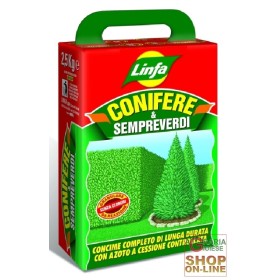 LINFA CONIFERE E SEMPREVERDI CONCIME COMPLETO I LUNGA DURATA A CESSIONE CONTROLLATA KG. 2,5 LINFA CONIFERE E SEMPREVERDI CONCIME COMPLETO I LUNGA DURATA A