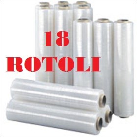 18 ROTOLI FILM STRETCH FILM CM. 50X300ML KG TRANSPARENT. 2,5 18 ROTOLI FILM STRETCH FILM CM. 50X300ML KG TRANSPARENT. 2,5