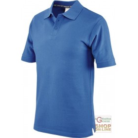 MAGLIETTA POLO 100% CARDED COTTON BLUE color ROYAL  TG S XXL MAGLIETTA POLO 100% CARDED COTTON BLUE color ROYAL TG S XXL