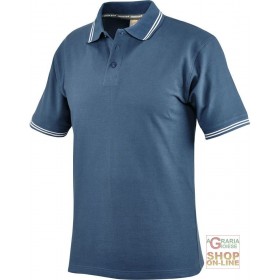 MAGLIETTA POLO 100% CARDED COTTON GR 190 COLOR BLUE TG S XXL MAGLIETTA POLO 100% CARDED COTTON GR 190 COLOR BLUE TG S XXL