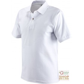 MAGLIETTA POLO 100% BUMBAC PIEPTĂNAT GR 190 CA CULOARE ALBĂ TG S XXL MAGLIETTA POLO 100% BUMBAC PIEPTĂNAT GR 190 CA CULOARE ALBĂ TG
