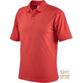 MAGLIETTA POLO 100% BUMBAC PIEPTĂNAT GR 190 CA CULOARE ROȘIE TG M XXL MAGLIETTA POLO 100% BUMBAC PIEPTĂNAT GR 190 CA CULOARE ROȘIE TG