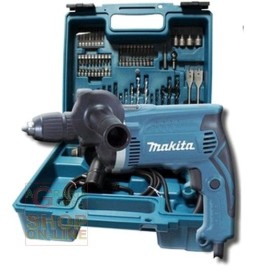 MAKITA DRILL ELETTRICO percuție cu kit de servietă Mod. HP1631DX100 WATT. 710 MAKITA DRILL ELETTRICO percuție cu kit de servietă Mod.