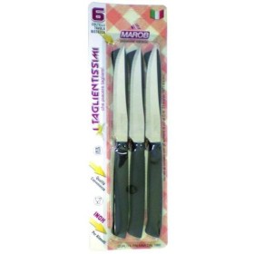 MARIETTI COLTELLI TAVOLA BISTECCA 6 PEZZI COLORE NERO MARIETTI COLTELLI TAVOLA BISTECCA 6 PEZZI COLORE NERO