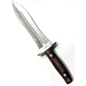 AZERO COLTELLO PUGNALE CACCIA MANICO IN EBANO CON FODERO IN PELLE CM. 34 MOD. 203111 AZERO COLTELLO PUGNALE CACCIA MANICO IN EBANO CON FODERO IN