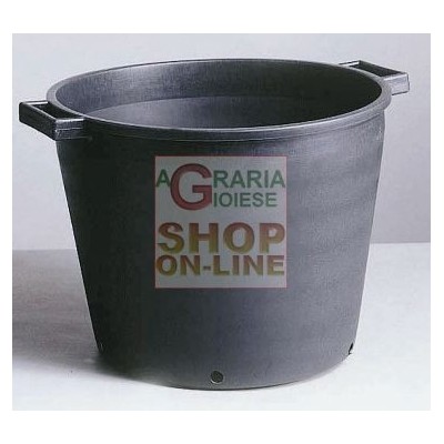 MASTELLO NERO PER PIANTE CON FORI 55X41 LT. 65 BASSO